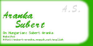 aranka subert business card